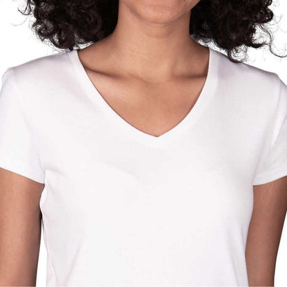 NEW Kirkland Signature Cotton Top Women’s Short Sleeve T-shirt, White Top, nwt - Kirkland Signature- Buttons & Beans Co.