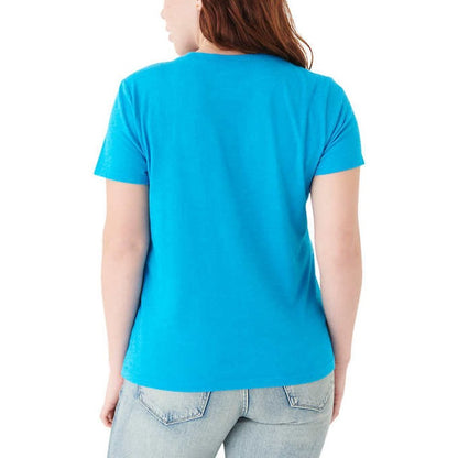 NEW Lucky Brand Women's Graphic Tee Cotton T-Shirt | Blue Top, Ladies Short Slee, nwt - Lucky Brand- Buttons & Beans Co.