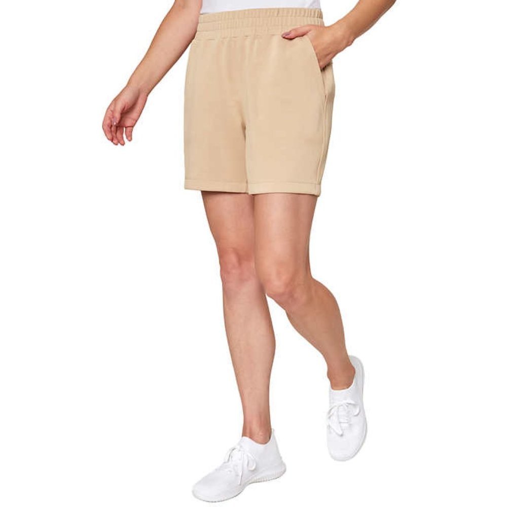 NEW Mondetta Women's High Rise Short, Lounge Shorts, Active Short | Tan Caramel, nwt - Mondetta- Buttons & Beans Co.