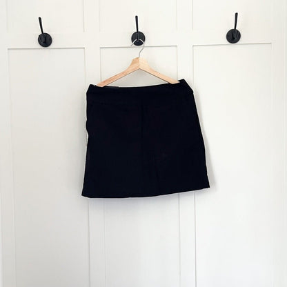 NEW S.C. & Co. Women’s Pull-on Skort with Petal Slits Skirt | Black Ponte, nwt - S.C. & Co- Buttons & Beans Co.