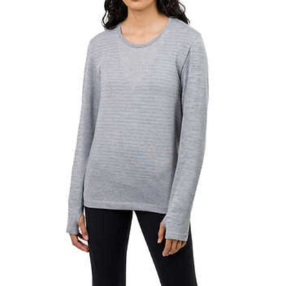 NEW Tuff Athletics Women’s Seamless Top | Grey Pullover long Sleeve Active Shirt, nwt - Tuff Athletics- Buttons & Beans Co.